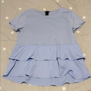 Periwinkle Blue Layered Women's Top